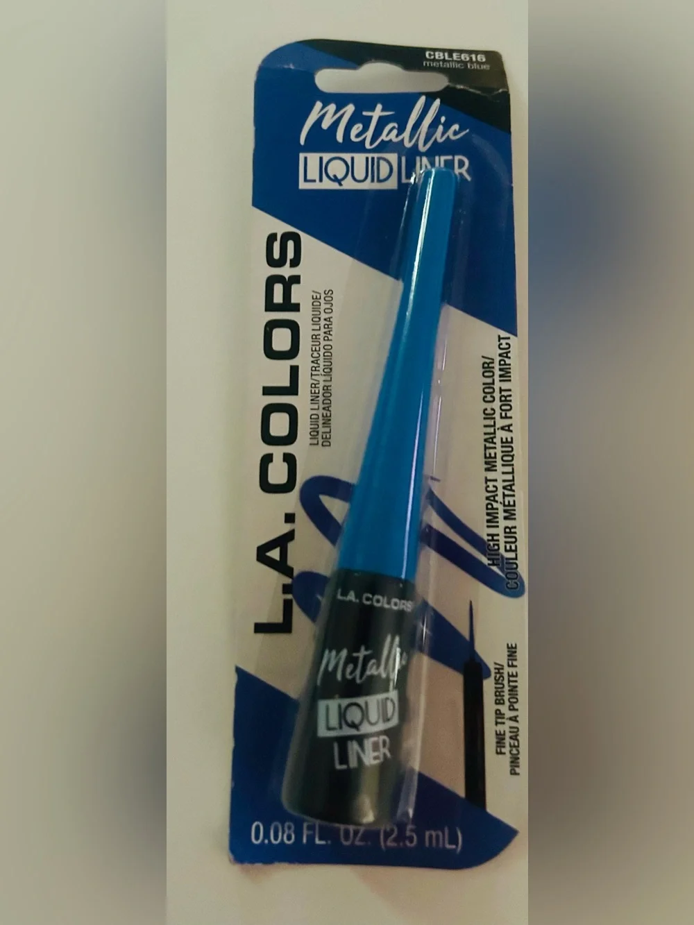 New 2 L. A. Colors Metallic Blue Liquid Liner Sealed Packages 6M after Opening